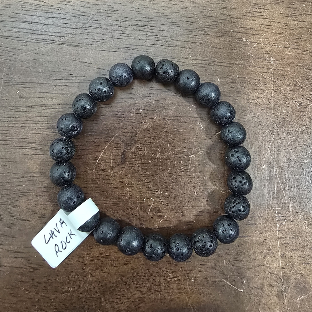 Lava Rock Crystal Bracelet